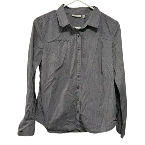 Halogen Women's Plaid Long Sleeve button Down shirt size M petite - Picture 1 of 7